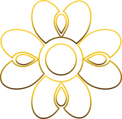 gold flower decoration design.