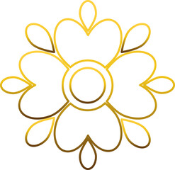 gold flower decoration design.