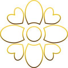 gold flower decoration design.