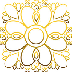 Ornamental gold flower pattern 
