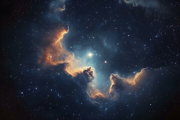 Obraz premium Nebula in deep space with stars