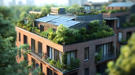 Futuristic urban complex images highlighting innovative smart buildings and eco-technology