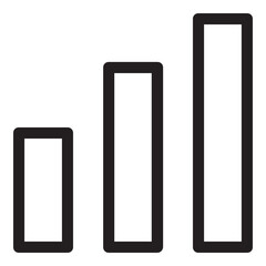 Network Bar Icon Outline Style. Simple Mobile Signal Symbol Vector Illustration.