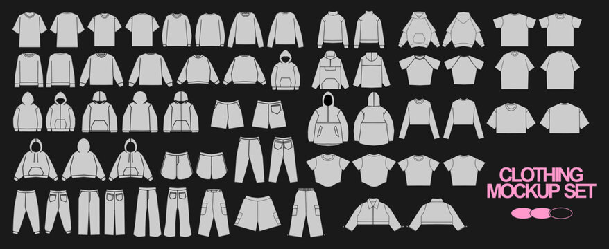 clothing mockup set