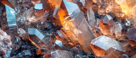 Close View of Raw Minerals and Crystalline Structures