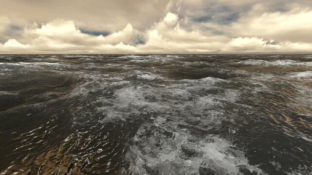 Sea storm ultra photorealistic 4K stock motion graphics for you backgrounds and projects.