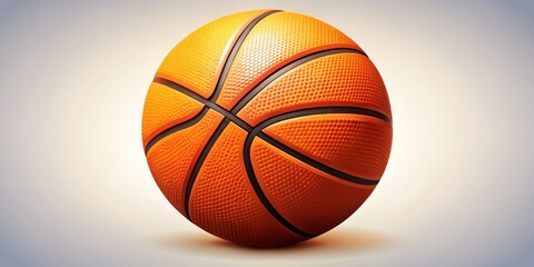 Obraz premium Elegant basketball icon created in a sleek, modern flat vector style, perfect for sports and fitness themes, showcasing