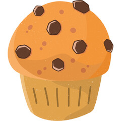 muffin with chocolate