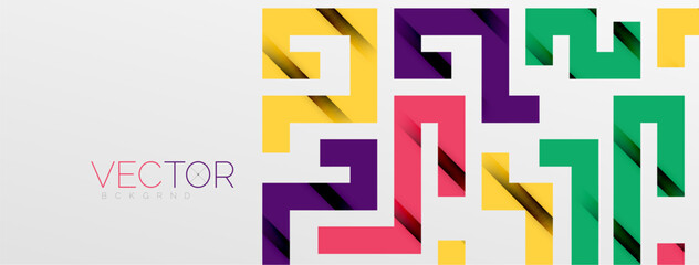 Color bend lines with shadow texture effect. Vector Illustration For Wallpaper, Banner, Background, Card, Book Illustration, landing page