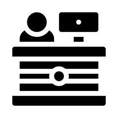 Hotel Reception glyph icon