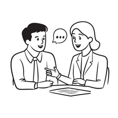 employee communicating on strategy