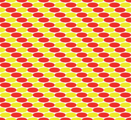 seamless pattern with circles in red yellow