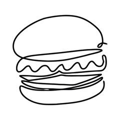 One Line Food Drawing Illustration Design Minimalist Ornaments Vector Art