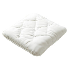 The mattress is white, with the top covered in soft and fluffy cotton material isolated on transparent background