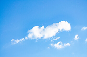 clear blue sky with a few clouds. The sky is very bright