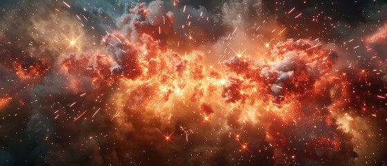 Naklejka premium Stunning Celebration Fireworks Display in Quality