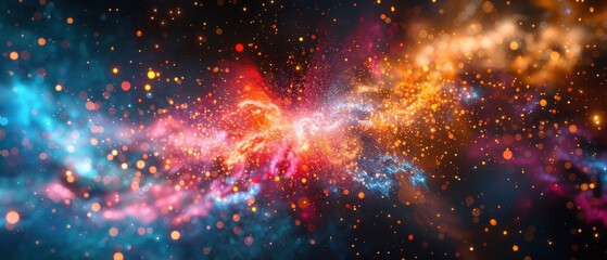 Fototapeta premium Colorful Abstract Explosion of Bright Light and Color