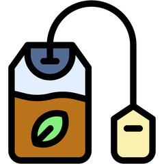Vector Icon Tea Bag, Green Beans, Coffee Pack, Food and Restaurant, Tea Bags