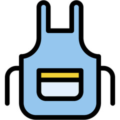 Vector Icon Apron, Chef, Food and Restaurant, Equipment, Uniform