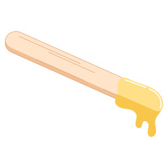 Yellow Wax Stick Illustration
