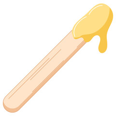Yellow Wax Stick Illustration