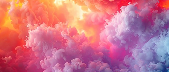 Fototapeta premium Vivid Explosion of Colored Smoke in