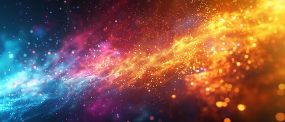 Fototapeta premium Vibrant Artistic Explosion of Light Waves