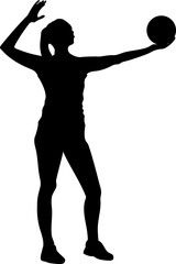 Volleyball Player Silhouette