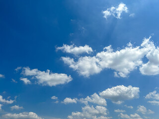 Enjoy the beautiful sky and clouds of Thailand. Background sky gradient. Stratocumulus clouds a mix of stratus clouds and cumulus clouds with blue sky background at Thailand.