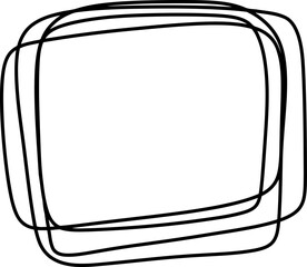 hand drawn square frames line border