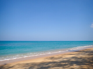 mountain sea sky It was a wonderful vacation.  beautiful sea in Thailand. top view beach with cloud and blue sky. Phuket, Thailand
