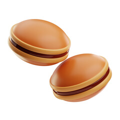 Dorayaki Asian Food illustration 3D 