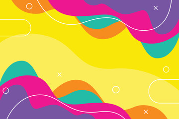 Fluid abstract wavy background element flat vector