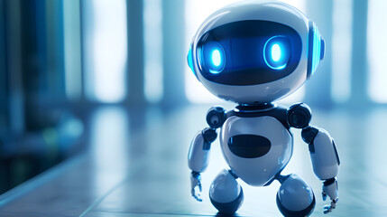 Cute mini concept robot table with advanced features.