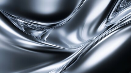 Abstract Metallic Silver Background, Glossy Gradient Texture 