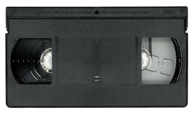 VHS tape cassette top view transparent PNG