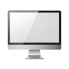 Computer monitor with transparent screen