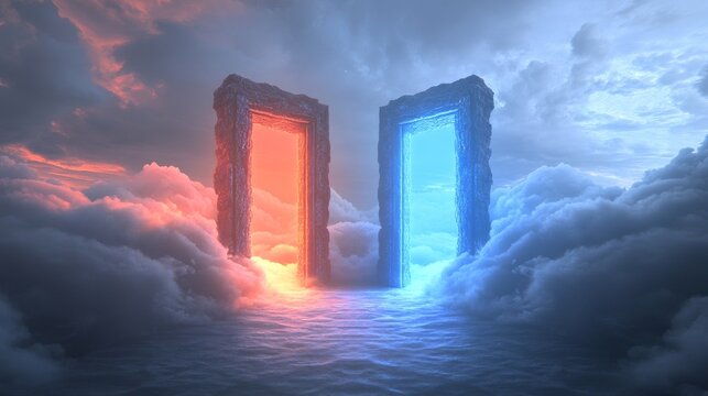 heaven and hell gates, ancient portals