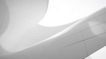 Minimalist Futuristic Architecture with Smooth Curves