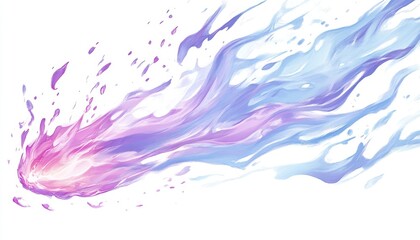 Fototapeta premium Colorful abstract motion swirl, white isolate background.