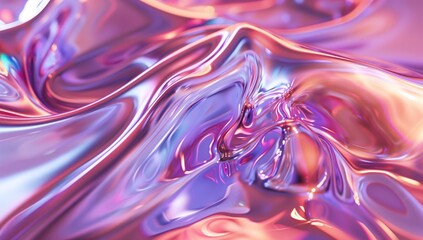 Obraz premium Abstract background with glass and metal swirls in pink and purple colors.