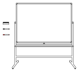 シンプルなホワイトボード、マーカー、イレーサー イラスト ベクター
Simple whiteboard, marker, eraser illustration vector