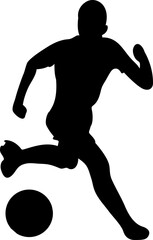 People Playing Soccer Silhouette