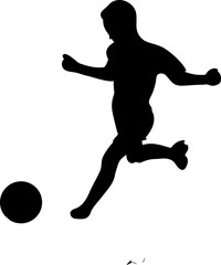 People Playing Soccer Silhouette