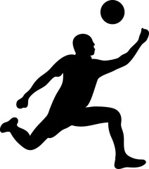 People Playing Soccer Silhouette