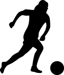 People Playing Soccer Silhouette