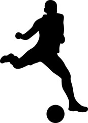 Obraz premium People Playing Soccer Silhouette