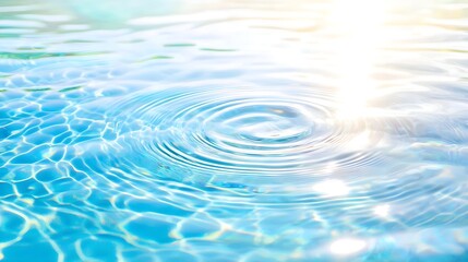 Naklejka premium Ripples in Blue Water