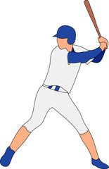 Baseball Player Illustration