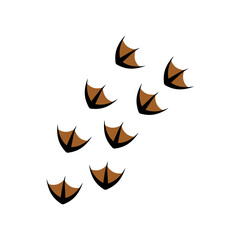 Duck Footprints. Vector illustration